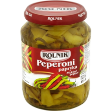 Papryka Peperoni Marynowana w Zalewie Konserwowa w Słoiku - Rolnik 720 ml