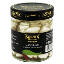 Czosnek w occie jabłkowym 200g Rolnik