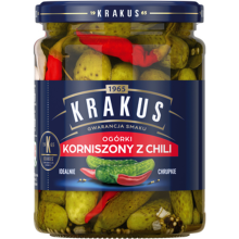 Krakus Ogórki korniszony z chili 500 g