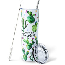 Cactus Tumbler - Succulent Design - 20 oz
