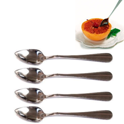 Wileqep grapefruit spoon stainless steel serrated 4 pcs
