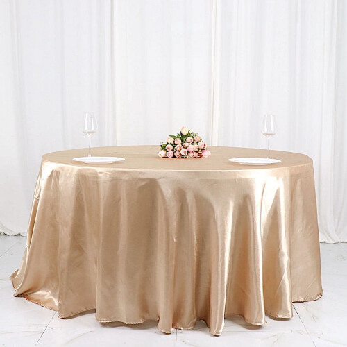 Satin Round Tablecloth 120 inch