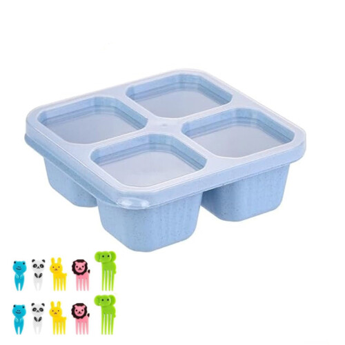 Snack Containers Reusable 4-Compartment 4 Pack