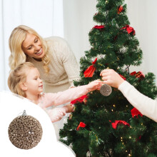 Karácsonyfa díszek műanyag festett golyók 12 db
