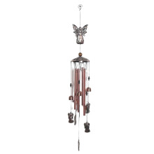 Vintage metal wind chime set angel design 6-piece