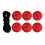 (Red) 6 Pieces D Rings PVC Patch Deck Rigging Kit for Inflatable Boat Kayak Dinghy Black 1