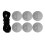(Gray) 6 Pieces D Rings PVC Patch Deck Rigging Kit for Inflatable Boat Kayak Dinghy Black 1