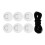 (White) 6 Pieces D Rings PVC Patch Deck Rigging Kit for Inflatable Boat Kayak Dinghy Black 1