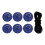(Blue) 6 Pieces D Rings PVC Patch Deck Rigging Kit for Inflatable Boat Kayak Dinghy Black 1