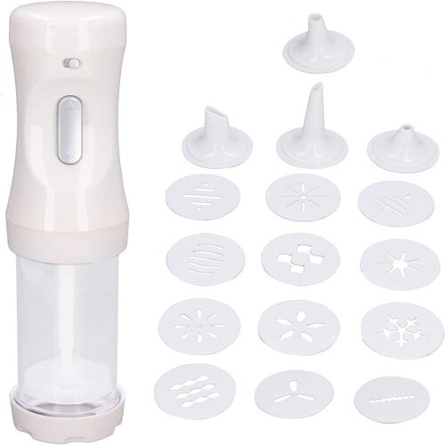 Electric Cookie Maker with 12 Discs and 4 Tips
