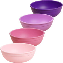 Conjunto de 4 tigelas de plástico reutilizáveis de 591 ml (20 oz)
