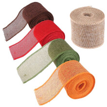 Christmas wired ribbon for gift wrapping 5 rolls