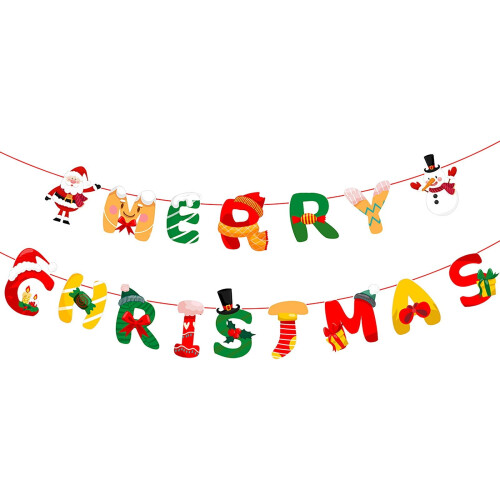 Weihnachtsfeier-Banner-Wimpelkette, 3 m