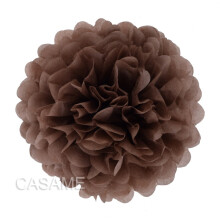 Paper Pompoms for Wedding Decor Brown 10cm 15cm 20cm 25cm