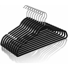 Lot de 50 cintres fins antidérapants en plastique de 45 cm (17,7 pouces)