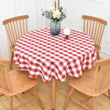Față de masă dreptunghiulară cu model Gingham verde salvie, amestec de bumbac