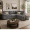 Furniture 786 Amalfi Jumbo Cord Right Hand Corner Sofa Grey 1