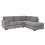 Furniture 786 Amalfi Jumbo Cord Right Hand Corner Sofa Grey 2