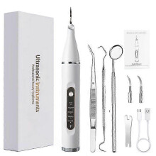 (White) 5-Speed Ultrasonic Scaler, Tooth Scaler,Electric Scaler,Tartar Remover And Scaler With Light