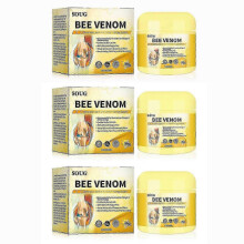 (3pcs, SOUG) Bee-Venom Body Joint Care Cream Joint Pain Treat Soothing Massage Cream for External Use