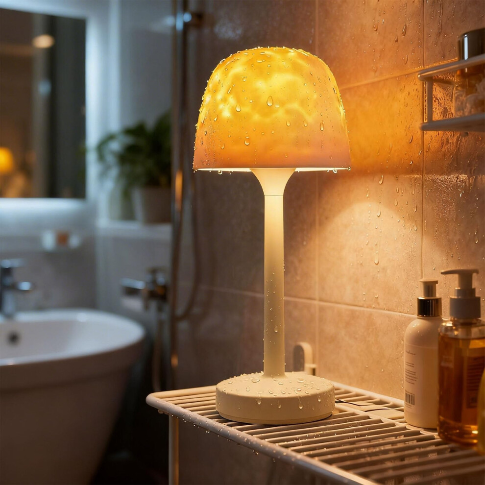 Waterproof Shower Lamp Cordless, Rechargeable Shower With 16 Color Ocean Wave S Projector, Rechargeable Bathroom Lamp With Touch & Remote Light 43001903