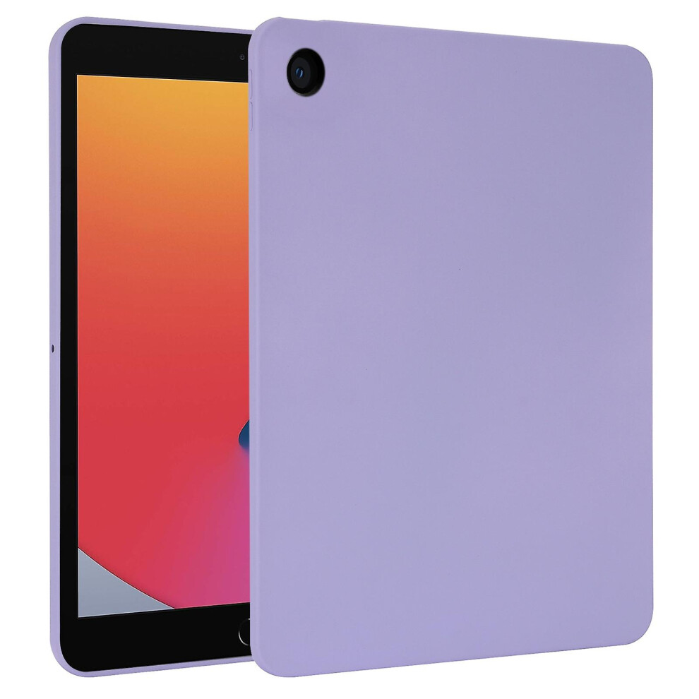 Compatible Ipad 10.2 2021 / 2020 / 2019 Oil Spray Skin-Friendly Tpu Tablet Case: Purple 7357467399424
