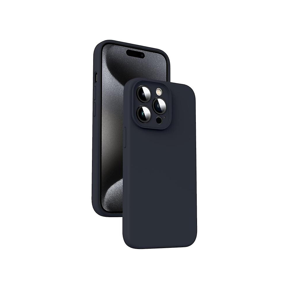 Compatible Iphone 12 Pro Max Microfiber Liquid Silicone Shockproof Phone Case: Black 7357467399585