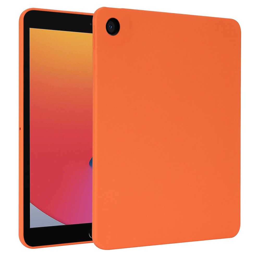 Compatible Ipad 10.2 2021 / 2020 / 2019 Oil Spray Skin-Friendly Tpu Tablet Case: Orange 7357467399400