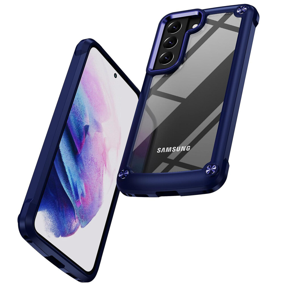 Simple Phone Case Compatible Samsung Galaxy S22 Plus 5G With Wireless Charging: Blue 8291303216782