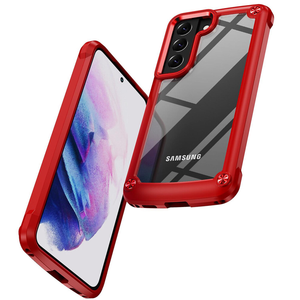 Simple Phone Case Compatible Samsung Galaxy S22 Plus 5G With Wireless Charging: Red 8291303216805