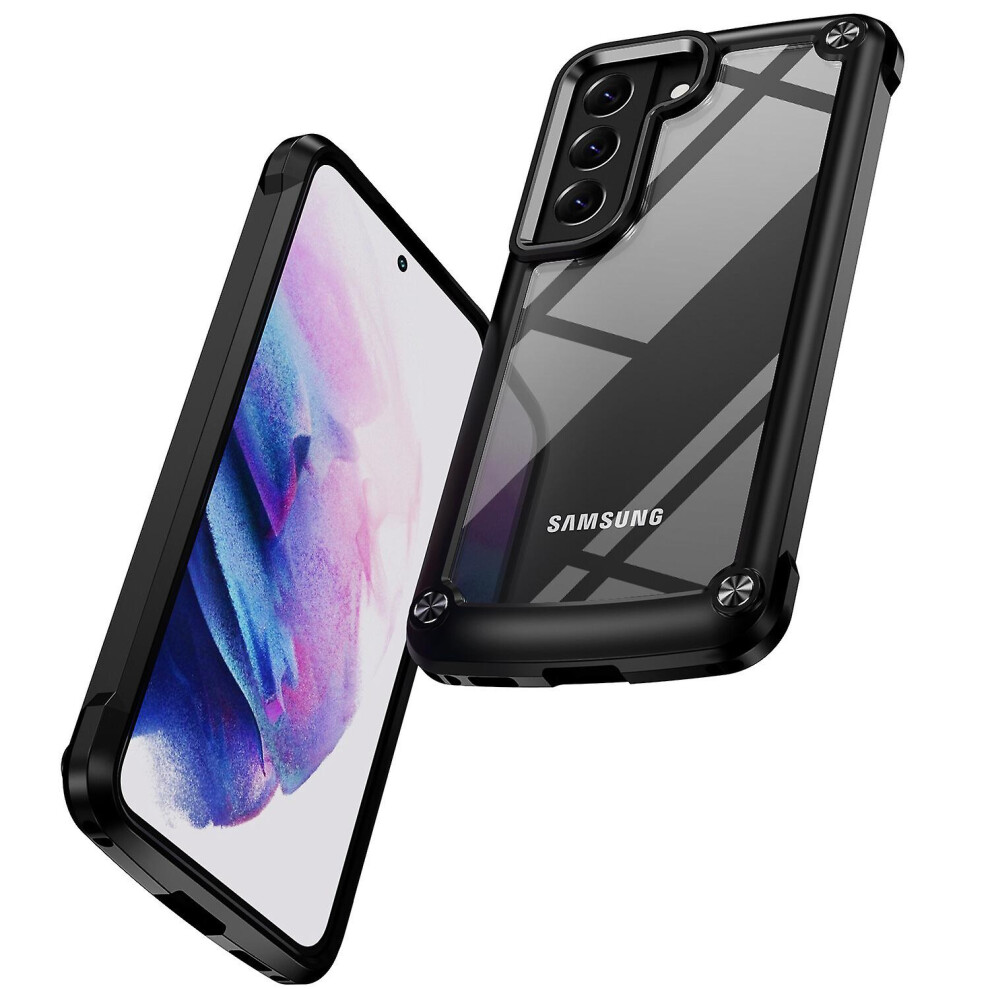 Simple Phone Case Compatible Samsung Galaxy S22 Plus 5G With Wireless Charging: Black 8291303216775