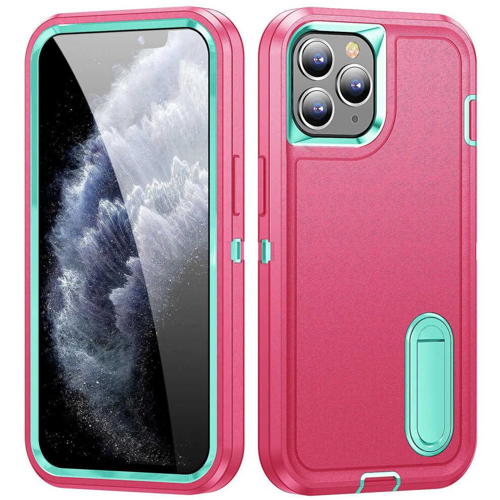 Shockproof Protective Iphone 13 Pro Max With Stand:- Pink/Blue 7903075317239