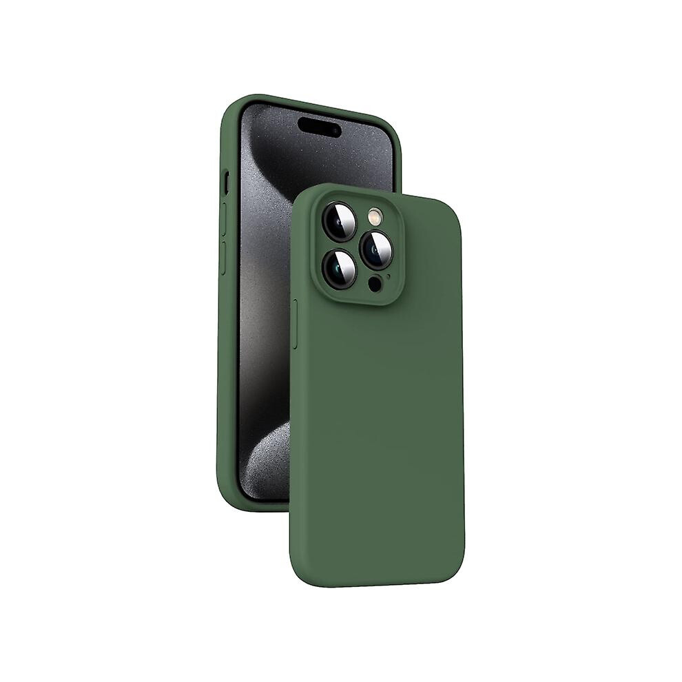Compatible Iphone 13 Pro Microfiber Liquid Silicone Shockproof Phone Case:dark Green 4946945198906