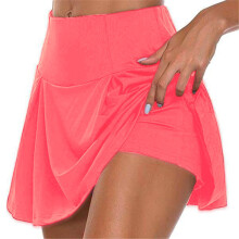 Dames Skrits zomer sportshorts tot boven de knie, dubbellaags, sneldrogend, yoga sportlegging, fitnessshorts: 4XL - Roze