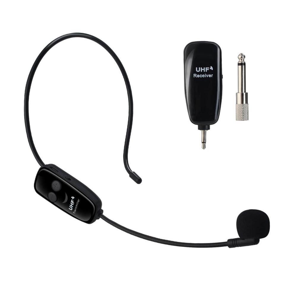 Pellor Uhf Wireless Microphone Headset, Headset Microphone And Handheld Micro