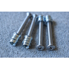 Stable Guitar Neck Attachment in Chrome: Bolt-On Neck Guitar Screws and Sleeves for Strat, Tele and Bass (40 mm)