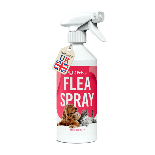 Petsly Flea Spray for the Home - 500ml - Max Strength, 100% Non-Toxic