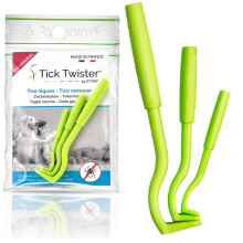 Tick Twister Tick Remover Tools for Dogs, Cats and Humans 3 Pcs - Safe and Pain Free Tick Removal of Small, Medium and Large Ticks - Made in