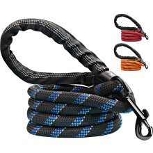 Candure Dog Lead with Soft Padded and Anti Slip Comfortable Rope Handle, 5 FT Strong Dog Leads, Highly Reflective Dog Leash for Puppy, Medium and Lar
