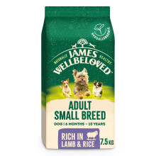 James Wellbeloved Dog Adult Hypoallergenic Dry Food Small Breed Lamb and Rice 7.