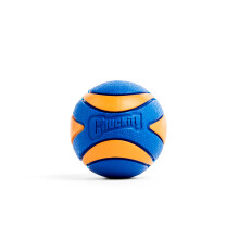 Chuckit! Ultra Squeaker Ball, Durable High Bounce Rubber Floating Dog Ball, Launcher Compatible, Blue & Orange, Medium, 1 Pack, Multicolour