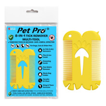Tick Remover Tool for Dogs Cats and Pets Animal Tick Removal Card 8 in 1 EDC Multitool Easy Removes Ticks, Flea and Lice in seconds