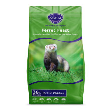 Alpha Ferret Feast Complete Dry Ferret Food Chicken and Fish, 10 kg