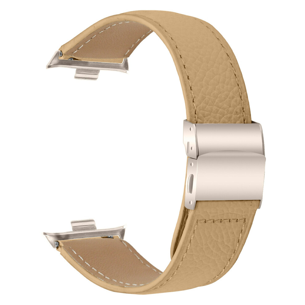 (Camel) For Xiaomi Smart Band 8 / 9 Pro Genuine Leather Watch Band With Starlight Connector Turtle Back Buckle 6914298731451