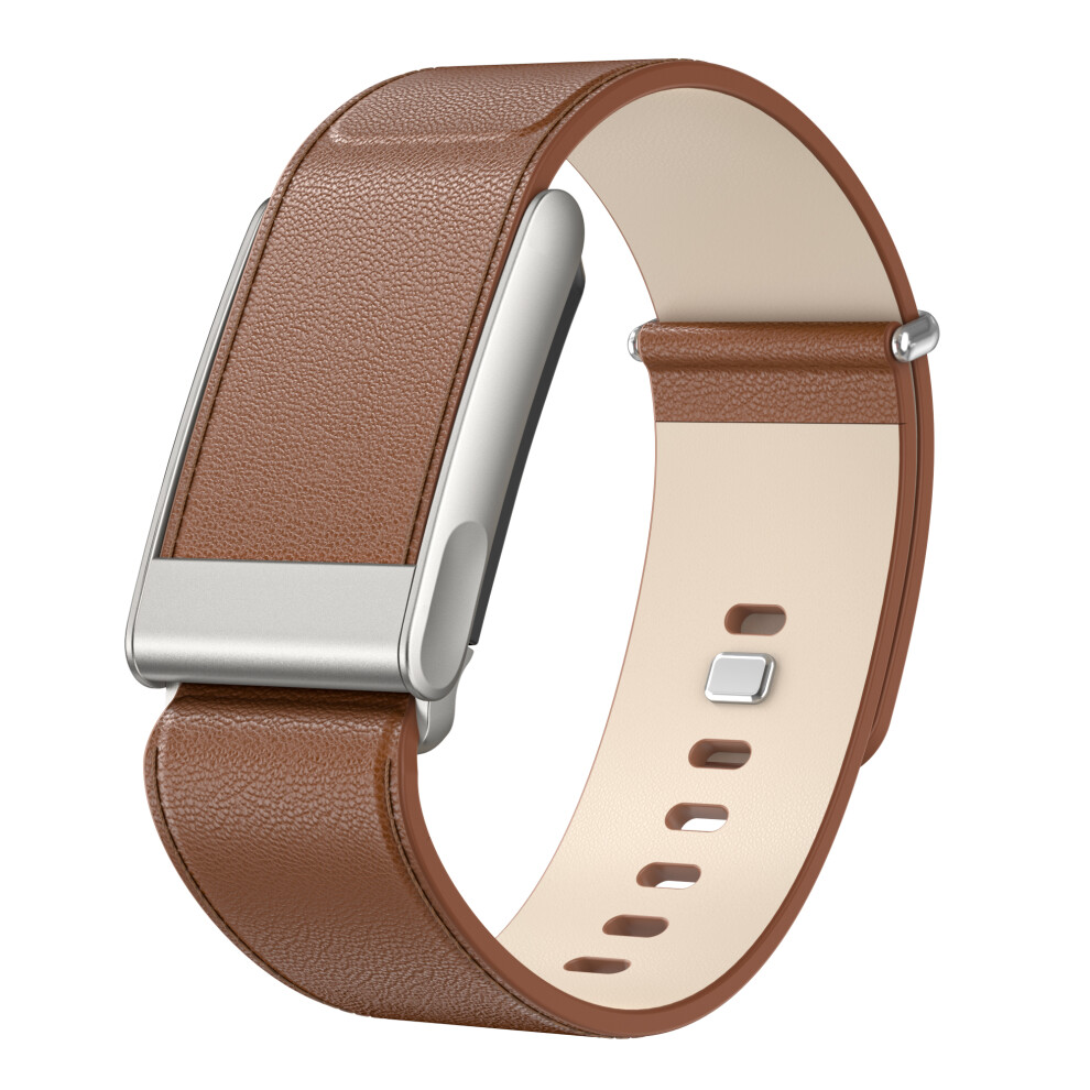 (Brown) For Whoop 5.0 Life Mg Leather Watch Band With Button Buckle Fitness Tracker Adjustable Strap Brown 6914290275441