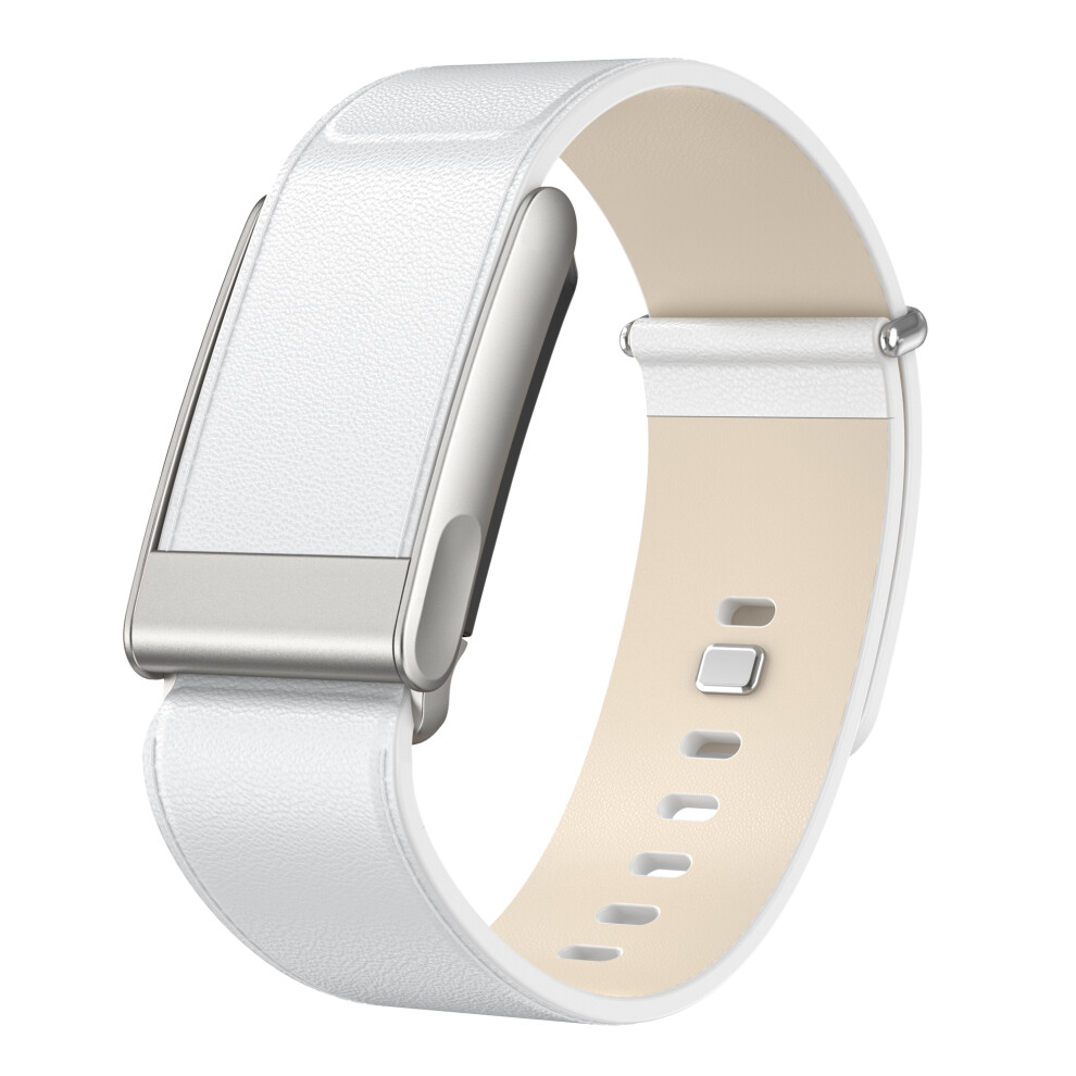 (White) For Whoop 5.0 Life Mg Leather Watch Band With Button Buckle Fitness Tracker Adjustable Strap White 6914291517779