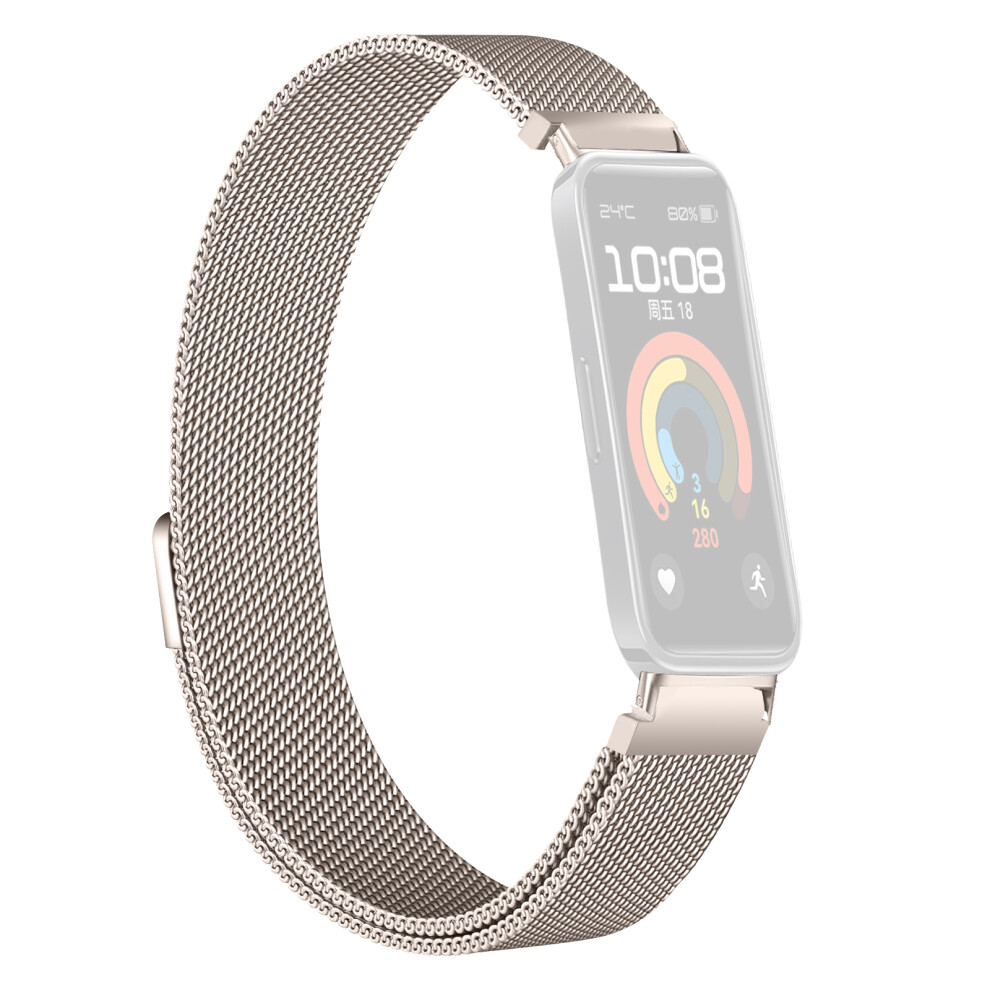 (Starlight) Watch Band For Huawei Band 10 / 9 / 8 Electroplated Stainless Steel Milanese Magnetic Strap 6914291329884