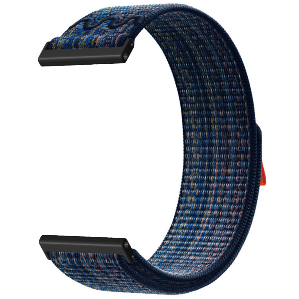 (Sapphire Orange) 24Mm Embroidered Nylon Strap For Coros Nomad / Suunto 9 / 7 / D5i Replacement Loop Watch Band Blue,Orange 6914296009583