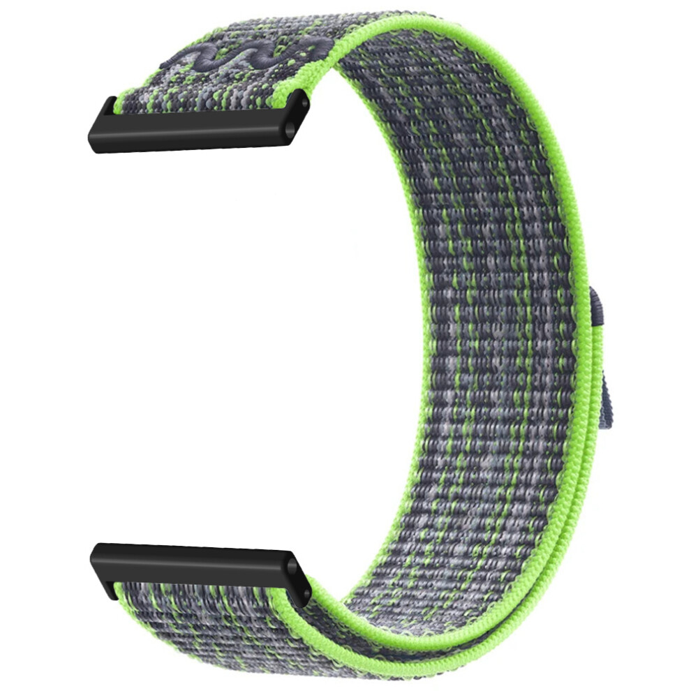 (Green Blue) 24Mm Embroidered Nylon Strap For Coros Nomad / Suunto 9 / 7 / D5i Replacement Loop Watch Band Blue,Green 6914296574074