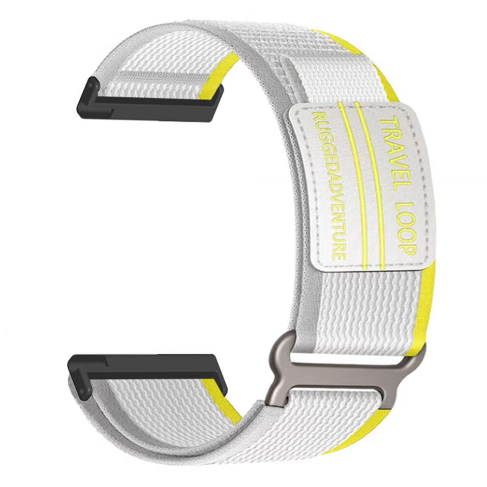 (Yellow / Grey) 24Mm Nylon Strap For Coros Nomad / Suunto Spartan Sport Wrist Hr Baro / Suunto 7 / 9 / D5i / Traverse Magic Tape Watch B Yellow,Grey 6914293059567